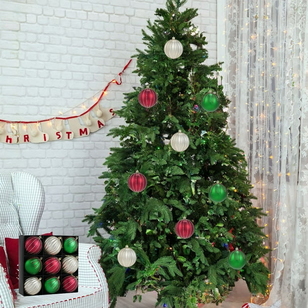 Decoraciones Del Árbol de Navidad 8cm Ornamentos Del Árbol de Navidad para Guirnaldas Del Árbol de Navidad
