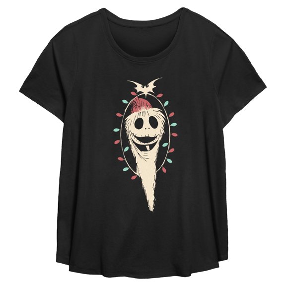 Womens The Nightmare Before Christmas Santa Jack Skellington Portrait T Shirt