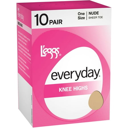 Leggs Everyday Women's Light Sheer Knee High Hosiery 10-Pair