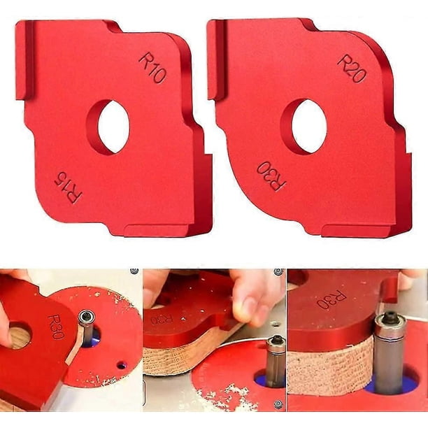 Aluminium Router Table Carpenter Corner Radius Stencil Pack Of 2 Wooden Plates Quick Radius Corner Table Bits Router Jig Angle Templates High Precisio