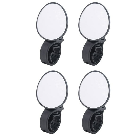 4X Bike Mirror, Bicycle Cycling Rear View Mirrors Adjustable Handlebar Mounted for Mountain Road Bike,4 * Bike Mirror,Black