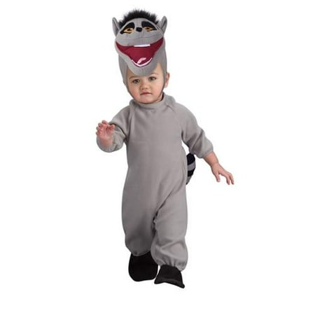 Penguins Of Madagascar King Julien Romper Costume Baby 0-6 Months