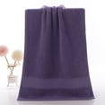 thumbnail image 1 of Zhuge toallas de mano de algodón, suaves y muy absorbentes, para baño, de 33 x 73 cm, suaves y absorbentes, para hotel, color morado oscuro., 1 of 4
