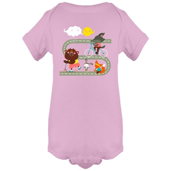 Animals Doing Activities Bodysuit Infant -Image by Shutterstock,  24 Months