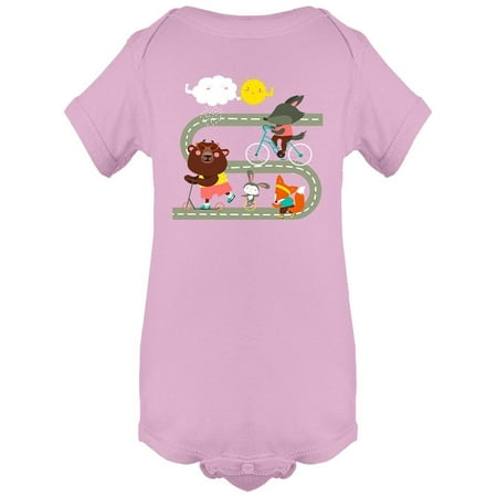 

Animals Doing Activities Bodysuit Infant -Image by Shutterstock 12 Months
