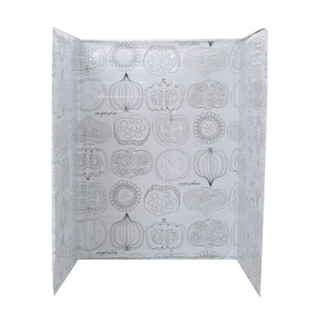 

DTOWER Kitchen Printing Gas Cooker Stove Range Protector Baffle Dam-Board Oil Insulation Splash Scald Guard Board