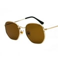 thumbnail image 5 of Mens Metal Frame Sunglasses UV400 Protection Literary Style Fashion Glasses with PC Lens, 5 of 9