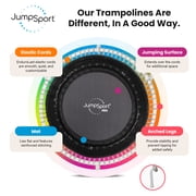 JumpSport 350 PRO Fitness Trampoline, Cardio Workout Equipment, 39 Inch, White