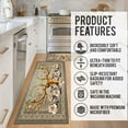 thumbnail image 5 of Boho Kitchen Rug Kitchen Floor Mats for in Front of Sink, Anti Fatigue Floor Mat for Kitchen, Padded Kitchen Mats for Standing and Boho Kitchen Matt for Standing for Kitchen Decor 17"X30"+17"X47", 5 of 6