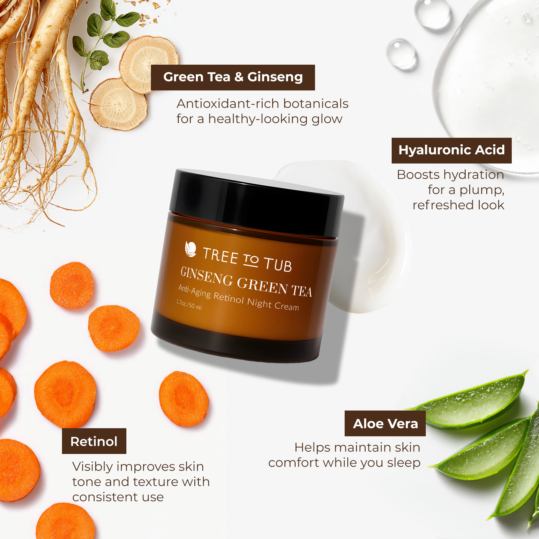 Tree To Tub Retinol Anti-Aging Face Moisturizer, 1.7 oz photo 5