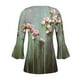 thumbnail image 5 of Ichuanyi liquidación de mujeres en v-cutleck 3/4 camisas de túnica floral estampada camisas básicas de verano blusa plisada ICHUANYI WER202308243156, 5 of 5