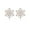 C-Rose Gold, variant on Solid 925 Sterling Silver CZ Snowflake Stud Earrings for Women Teens Winter Snow Stud Earrings Christmas