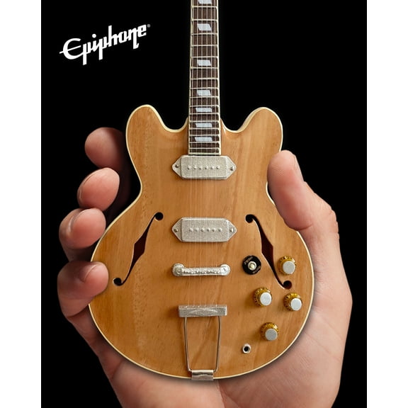 Axe Heaven Epiphone 1965 Casino Revolution Natural Mini Guitar Replica Collectible EG-811