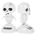 thumbnail image 1 of OULII 2Pcs Solar Powered White Plastic Dancing Skeleton Ghost  Car Decor, 1 of 7