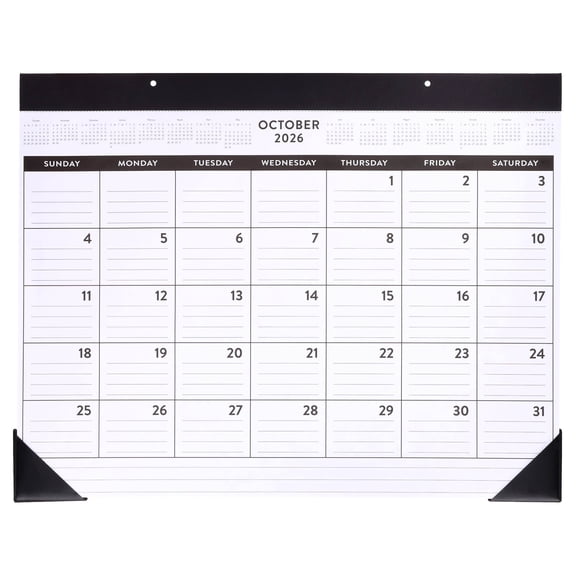 Pen+Gear 15-Month Large Desktop Calendar, 21.75" x 17", October 2026-December 2027