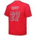 thumbnail image 3 of Men's Mike Trout Red Los Angeles Angels Big & Tall Name & Number T-Shirt, 3 of 3