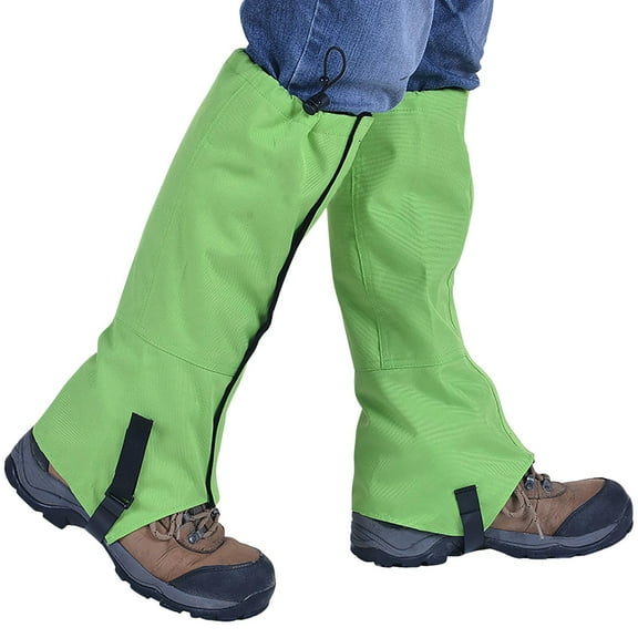 1pair Leg Gaiters, Waterproof Hiking Gaiters with Upgraded Rubber Foot Strap, Fabric Waterproof Boot Gaiters for Hiking Walking Climbing Skiing ﻿