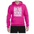 thumbnail image 2 of Wild Bobby, It's Not a Dad Bod, It's a Father Figure Funny Gift Dad, Papa Father's Day, Unisex Graphic Hoodie Sweatshirt, Fuschia, 3XL, 2 of 3