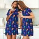 thumbnail image 4 of Easygdp Jellyfish colorful Camisón de manga corta para mujer, informal, estampado, 4 of 6