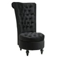 thumbnail image 2 of Online Gym Shop CB16330 Tufted High Back Velvet Accent Chair, Black - 45 in., 2 of 9
