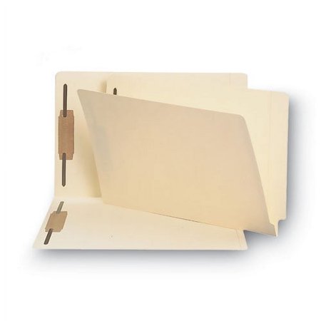 Smead Manila End Tab Fastener Folders with Reinforced Tabs, 14-pt Stock, 2 Fasteners, Legal Size, Manila Exterior, 50/Box | Order of 1 Box