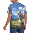 thumbnail image 2 of Vsdgher Blue Sky Dog Mens T-Shirts Baseball Vintage Fashionable Lightweight Casual Crew Neck Slim Fit with Long Sleeves-Large, 2 of 7