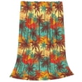 thumbnail image 2 of Balery Colorful Hawaii Palms Manta de Felpa Suave y Acogedora – Cobija de Franela Aterciopelada para Cama, Lavable y Cálida para Sofá, Mascotas, Transpirable-50"x40", 2 of 7