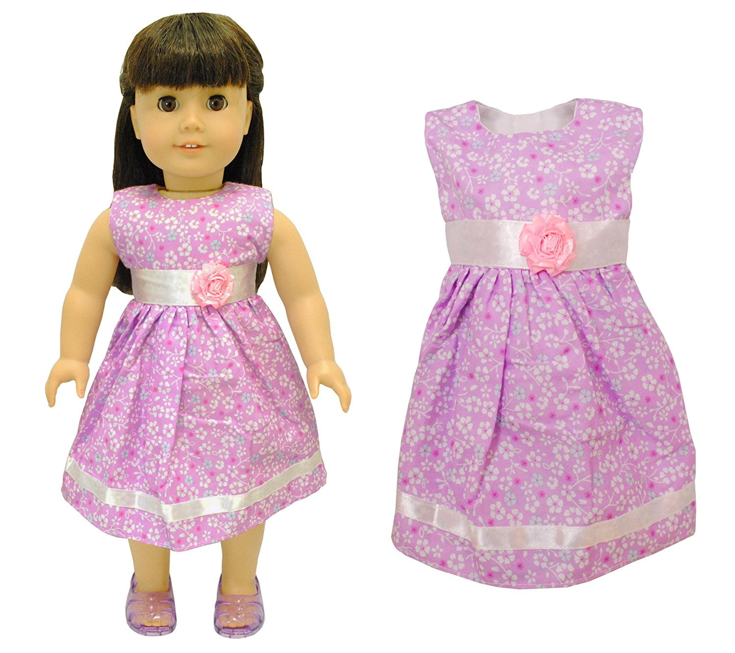 Doll Clothes Flowers Dress Outfit Fits American Girl Other 18