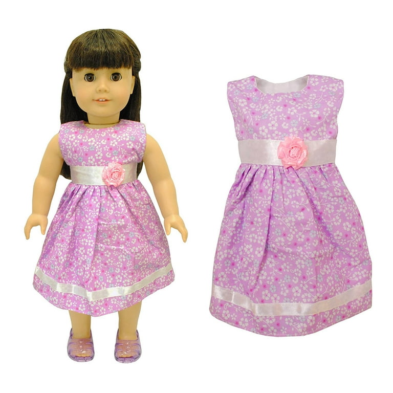 Doll Clothes Flowers Dress Outfit Fits American Girl Other 18