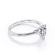 thumbnail image 3 of JeenMata Anillo Clásico Corte de Pera de 1 Quilate, Engaste en Garras, Estilo Solitario, Chapado en Oro Blanco de 18 K sobre Plata, 3 of 5