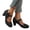 Black, variant on Mary Jane Shoes Women Spring Comfy Business Low Heels Flats Shoes Slip on Non Slip Wide Closed Toe Ballet Walking Shoes (White)