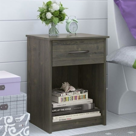 Light Oak Wood Finish - Ameriwood Home 1 Drawer Wood Nightstand in Rodeo Oak
