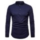thumbnail image 2 of Hombres Casual Sólido de Moda Cuello Alto Manga Variable Jersey Longitud Camisa de Manga Larga Blusa Odeerbi ODB-6, 2 of 4