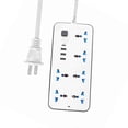thumbnail image 2 of Power Strip with 6 AC Outlets 3 USB Ports 1 Type C Port 6ft Extension Cord for Home Office, 2 of 5