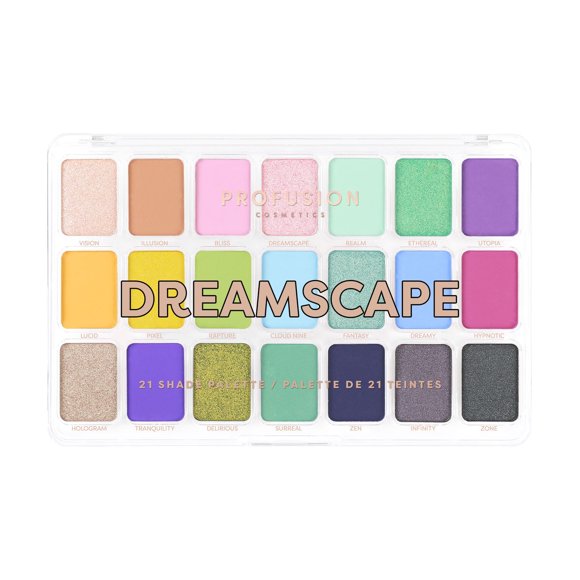 Profusion Cosmetics | Artistry 21 Shade Palette, Dreamscape, Eye Shadow, 21 Piece, 1.11 oz.