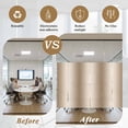 thumbnail image 6 of Beige Ombre Window Privacy Film, Modern Gradient Abstract Art Static Cling UV Sun Blocking Tint Film Heat Control Windows Films for Bedroom Bathroom, Window Stickers 17.7"x39.3", 6 of 8