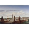 thumbnail image 2 of Jean-Charles Geslin 14x11 Black Ornate Wood Framed Double Matted Museum Art Print Titled: Place De La Concorde, View of the Water's Edge Terrace; King Louis-Philippe Crosses the Place b, 2 of 5