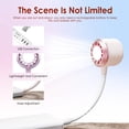 thumbnail image 2 of JELLOO Mini Handheld Fan Personal Fan for Rechargeable Hand Held Fan for 80° Rotation USB Rechargeable Laptop Fan with Speed Adjustable Personal Desk Fan with 4-Speed For Travel, 2 of 7