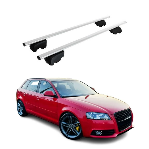 For 2006-2013 Audi A3 Sportback Roof Racks Cross Bars Iron Gray 2Pcs