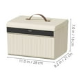 thumbnail image 6 of OUNONA White Lockable Storage Box with Combination Lock Alloy and Plastic Portable Safe for Home and Travel, 6 of 8