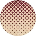 thumbnail image 1 of Ahgly Tapis Rond Lavable en Machine Intérieur Transitionnel Rouge Châtaigne, 3 Pieds Rond, 1 of 7