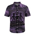 thumbnail image 4 of GrmtClth Men’s Spooky Holiday Party Camp Shirt Short Sleeve Coffin Rose Ghost Bat Pumpkin All Over Print Light Collar Casual Top Red XL, 4 of 5