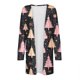 thumbnail image 4 of Cárdigan de moda para mujer, informal, de manga larga, estampado, con bolsillos, blusa de poliéster, 4 of 5