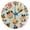 Black, variant on Capybarba and Food Pattern Wall Clock 10in Round Artistic Oil Painting Home Decor Desk Table Clock