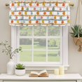 thumbnail image 2 of Blue Pink Orange Green Pumpkins Curtain Valances for Windows, Kitchen Valance Window Treatments Panel 2 Pack, Fall Thanksgiving Rod Pocket Short Curtains for Bathroom Bedroom 42 x 12 Inch, 2 of 8