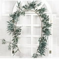 thumbnail image 4 of Clearance Sale! 5.4 ft Artificial Greenery Eucalyptus Garland Faux Willow Leaves Vines in Green for Home Table Runner Wedding Decor, 4 of 6