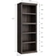 thumbnail image 3 of Historyli Estantería de 5 Niveles, Librería Estilo Rústico, Estante Alto de 67.4" (171 cm) con Almacenamiento, Estantes de Madera para Sala de Estar, Oficina en Casa, Roble Oscuro, 3 of 6