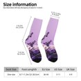 thumbnail image 2 of Honeii Lavender Roses Arrangement Print Adult Socks,Crew Socks,Casual Calf Socks,Daily Wear Socks for Men & Women, Perfect for Sports, Casual and Everyday Use, 2 of 6