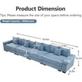 thumbnail image 2 of Lovableguy Oversized Sectional Sofa,Corduroy Upholstered 4-Seater Cloud Couch with Extra-Wide Armrests,Comfy Modular Couches for Living Room Bedroom Apartment,Blue, 2 of 8