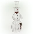 thumbnail image 5 of Alpine Corporation 28" x 18" x 71" Large Gold Wire Snowman Holiday Decoration with LED Lights, 5 of 13